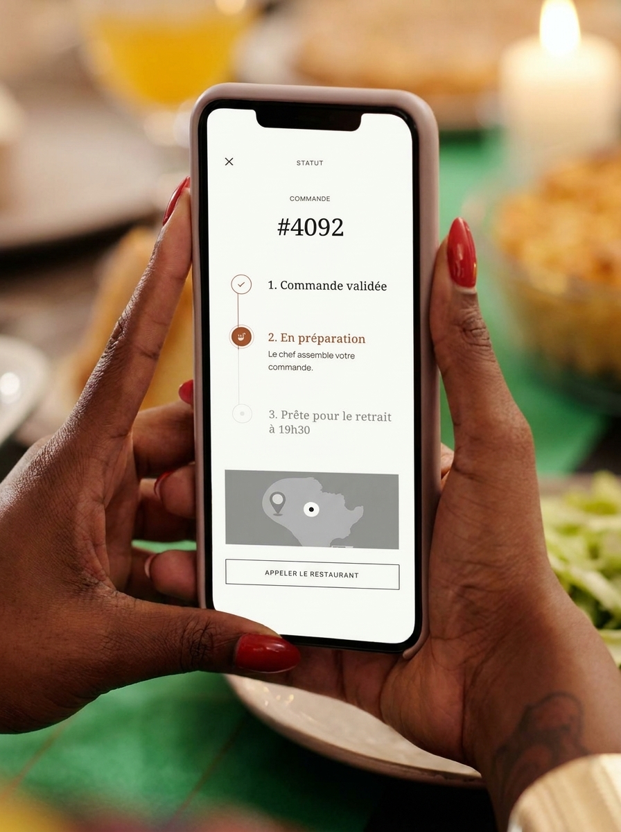Maquette app — Menu interactif et panier